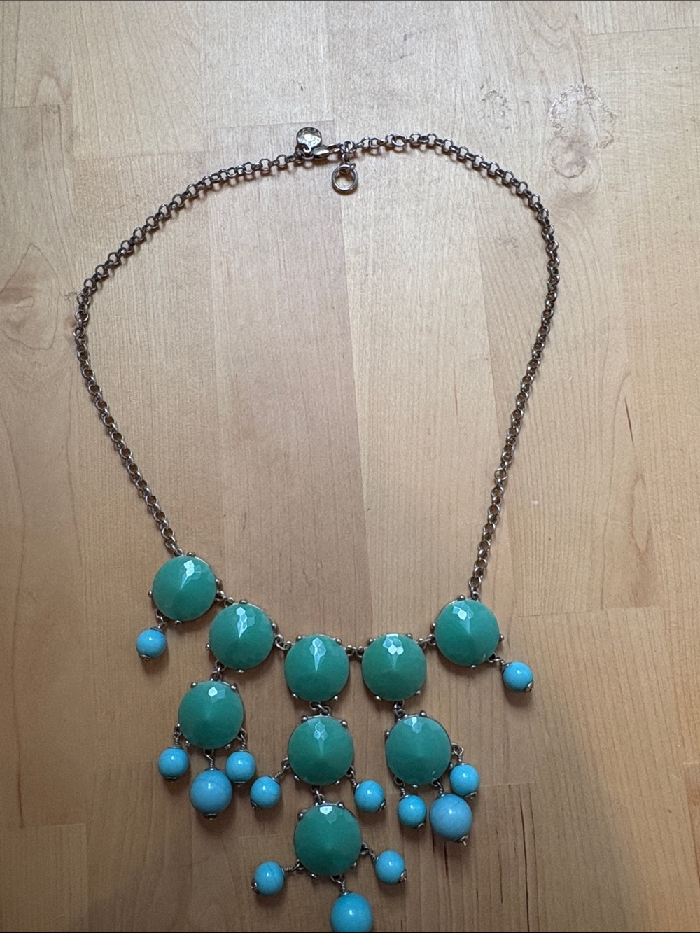 J. Crew Turquoise and Aqua Bib Necklace
